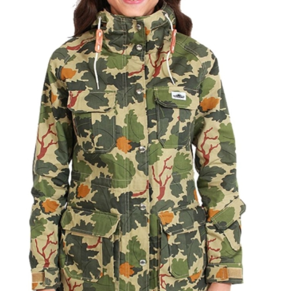 Penfield Green Utility Jacket with Hood and Weather-Resistant Material